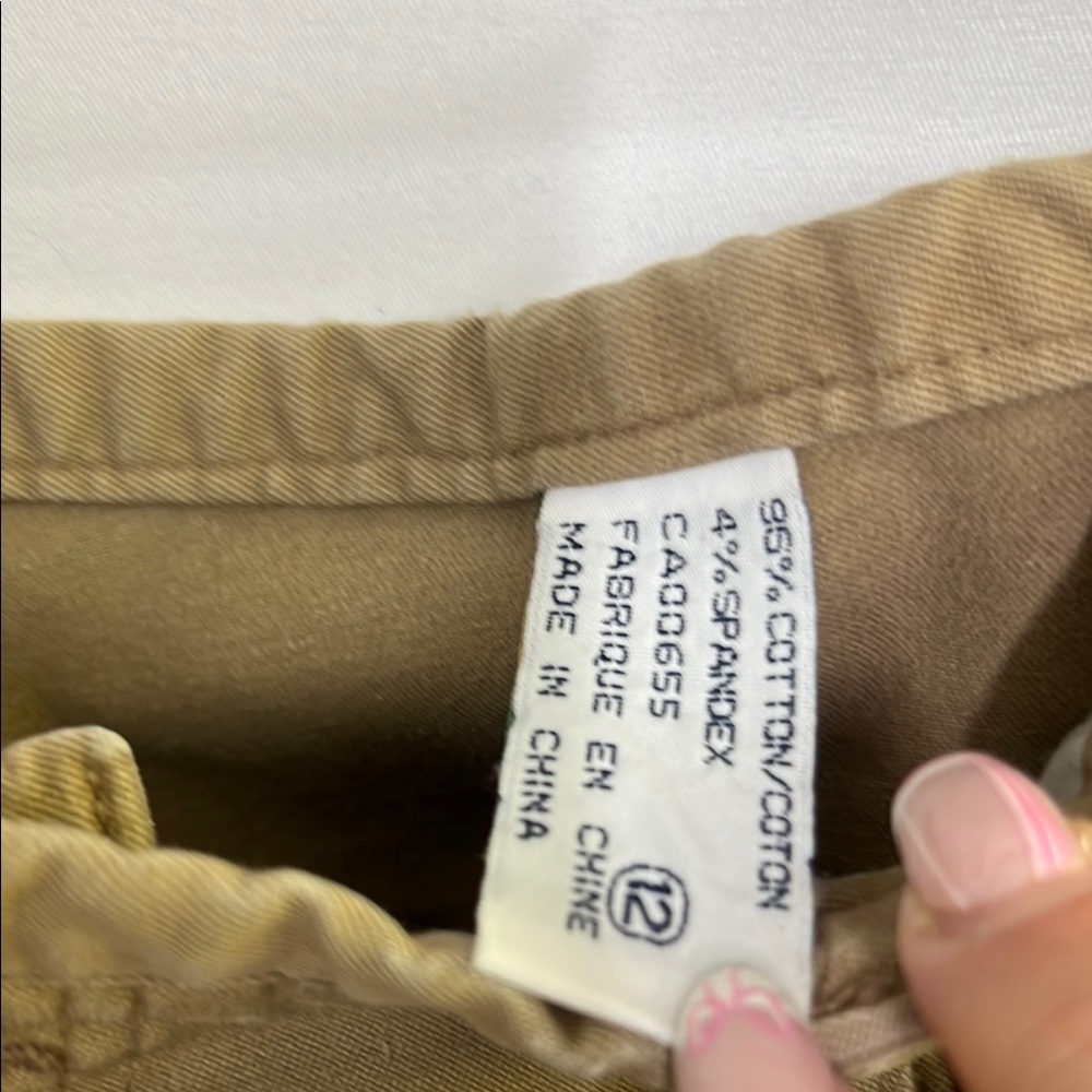 Tan Straight-Leg Pants Reitmans casual mid rise tan trouser twill - Picture 4 of 6